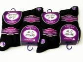 Gentle grip plain socks
black (3pkt x4)