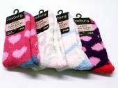 Ladies cosy socks with grippers - 4asstd. Ladies cosy socks with grippers - 4asstd.