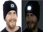 Black head lamp beanie hat (one size)