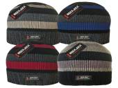 Mens thermal striped hat - 4/cols.
