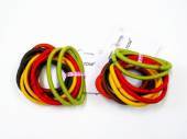 Pkt 12, spice colour mix hair elastics