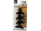 Pack 4, black hair clamps (8cm)*