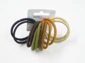Pkt 12, natural colours, snag free, 4mm hair bands.
