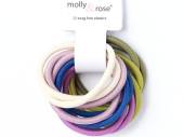 Pack 12, asstd colour elastics (4mm)