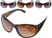 Ladies plastic frame sunglass with gems.