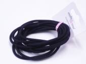 Pack 10 XL black hair bands (3mm)