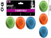 Pkt 3, squeaky hard rubber balls. Pkt 3, squeaky hard rubber balls.