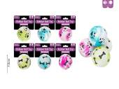 Rubber ball with squeaker dog toy - 3/cols. Rubber ball with squeaker dog toy - 3/cols.