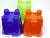 Large castle bucket H19cm - 3/cols.