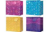 Pkt 12, Holographic gift bags MEDIUM 4/cols*