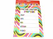20 party invitations/ envelopes-4asstd.*