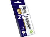 Pack 2, gold and silver metallic markers*
