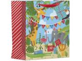 Pkt 6, large safari animals gift bags (33x26x14cm)