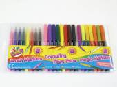 Pkt 24, asstd felt tip pens*