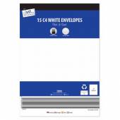 Pkt15, self seal, white C4 envelopes.*