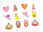 Crd 6, 4cm, princess tattoos, 2asstd.*