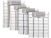 Pack 2, jumbo tea tea towels - 4/cols*