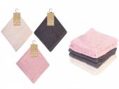 Pack 2, face cloths - 3/cols*