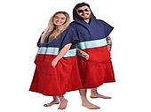 Ezi-Dri adult poncho/change robe - tri-colour   (one size)