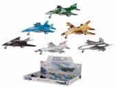 Die cast, pull back fighter plane (12x display) - 6asstd.