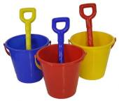 5.5" bucket & spade set, in net - 3/cols.