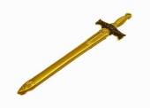 Kids plastic sword in sheath, size 25\", gold/silver. Kids plastic sword in sheath, size 25", gold/silver.
