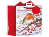 Christmas Robin gift bag LARGE
(33X26X14cm)