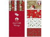 4m traditional Christmas gift wrap - 4asstd* 4m traditional Christmas gift wrap - 4asstd*