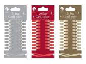 Pack 20 peg card holder with 2m string - 3/cols*