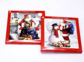 Box 10, square Santa Christmas cards.