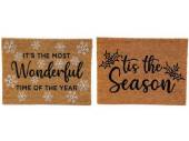 Coir Christmas doormat - 2asstd*
(60x40cm) XMN2393