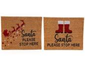 Coir Christmas doormat - 2asstd*
(60x40cm)    XMN2394