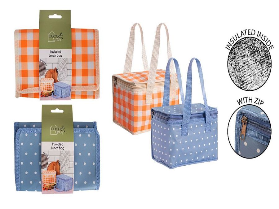 Insulated lunch bag - 2asstd*
(21x14x15cm)