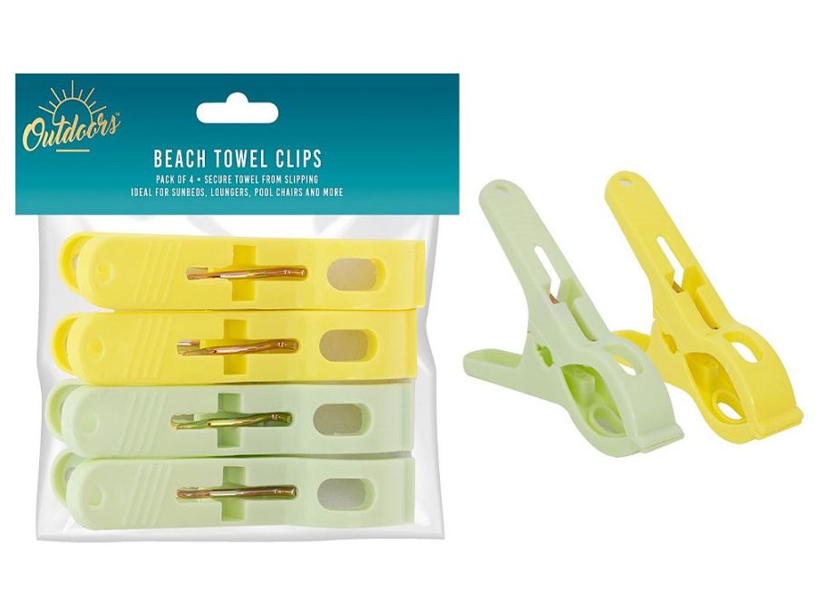Pack 4, beach towel clips*