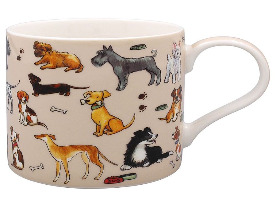 Dogs boxed fine china mug*