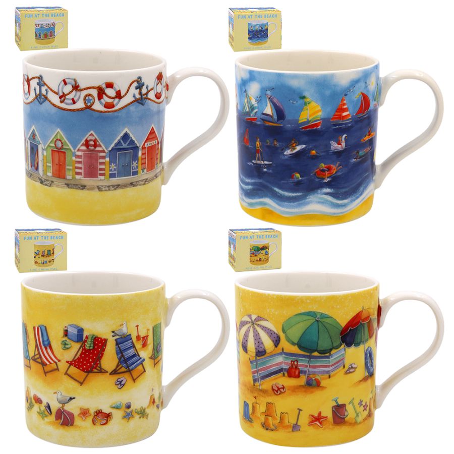 Boxed Fun at the Beach mug - 4asstd*