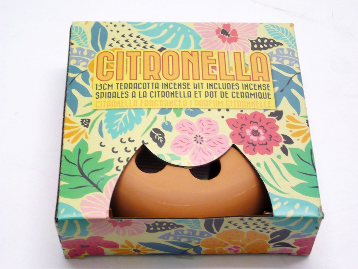 13cm terracotta incense kit.