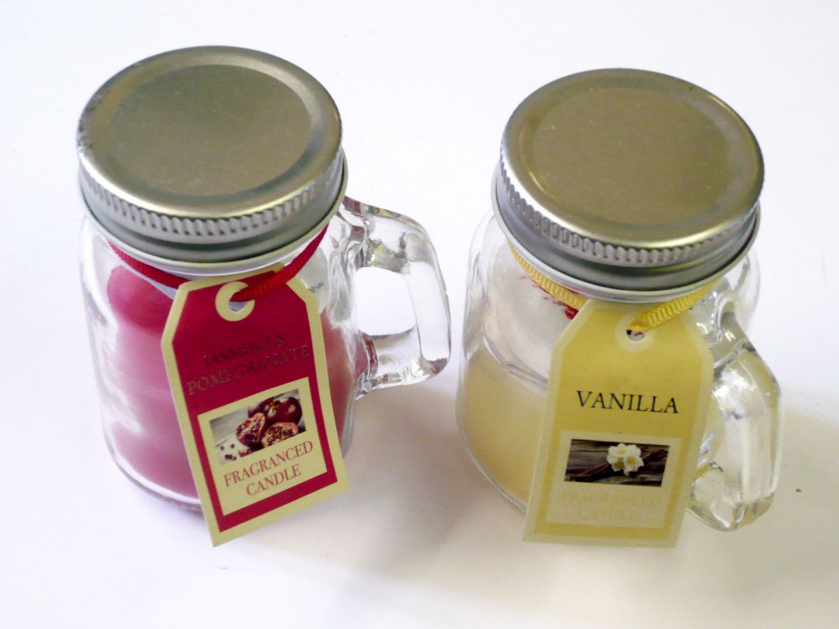 Mini scented candle jars, H9cm - 2asstd