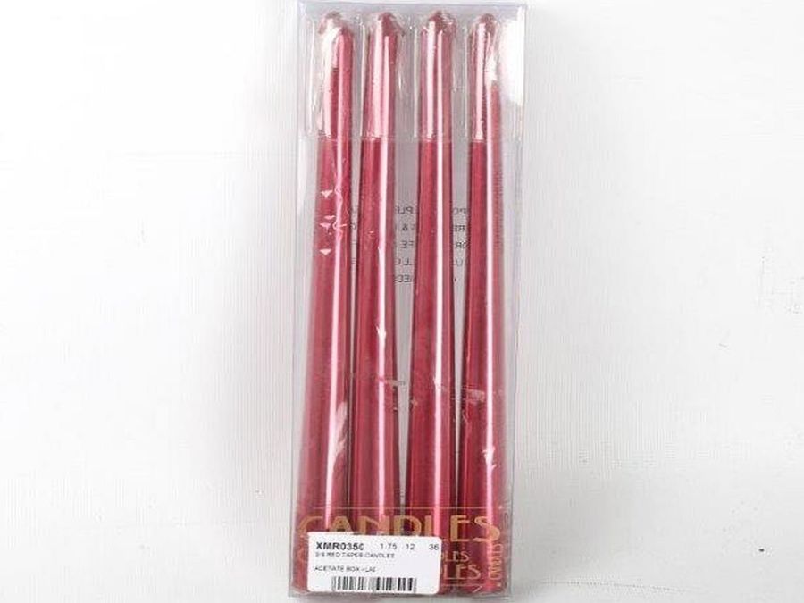 Pack 4, red taper candles L25cm*
USE CN931 Pack 4, red taper candles L25cm*
USE CN931