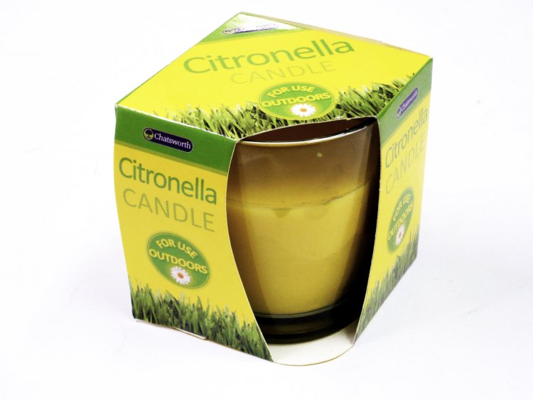 Glass pot citronella candle*