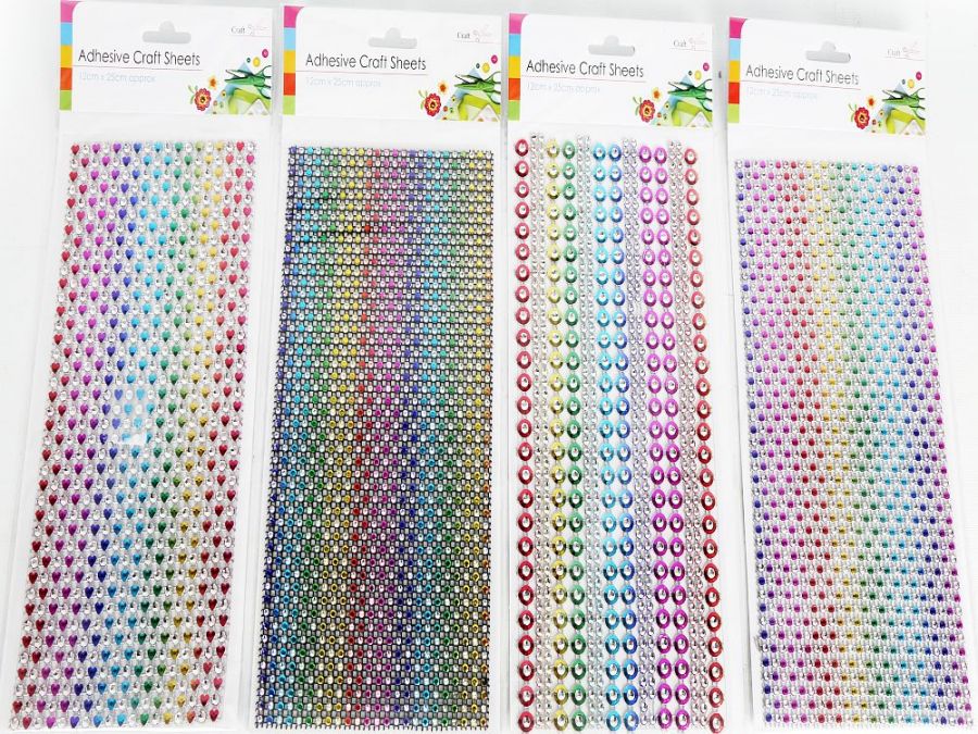 12x25cm adhesive craft sheet - 4asstd*
