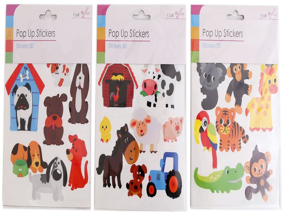 Animal stickers - 3asstd*