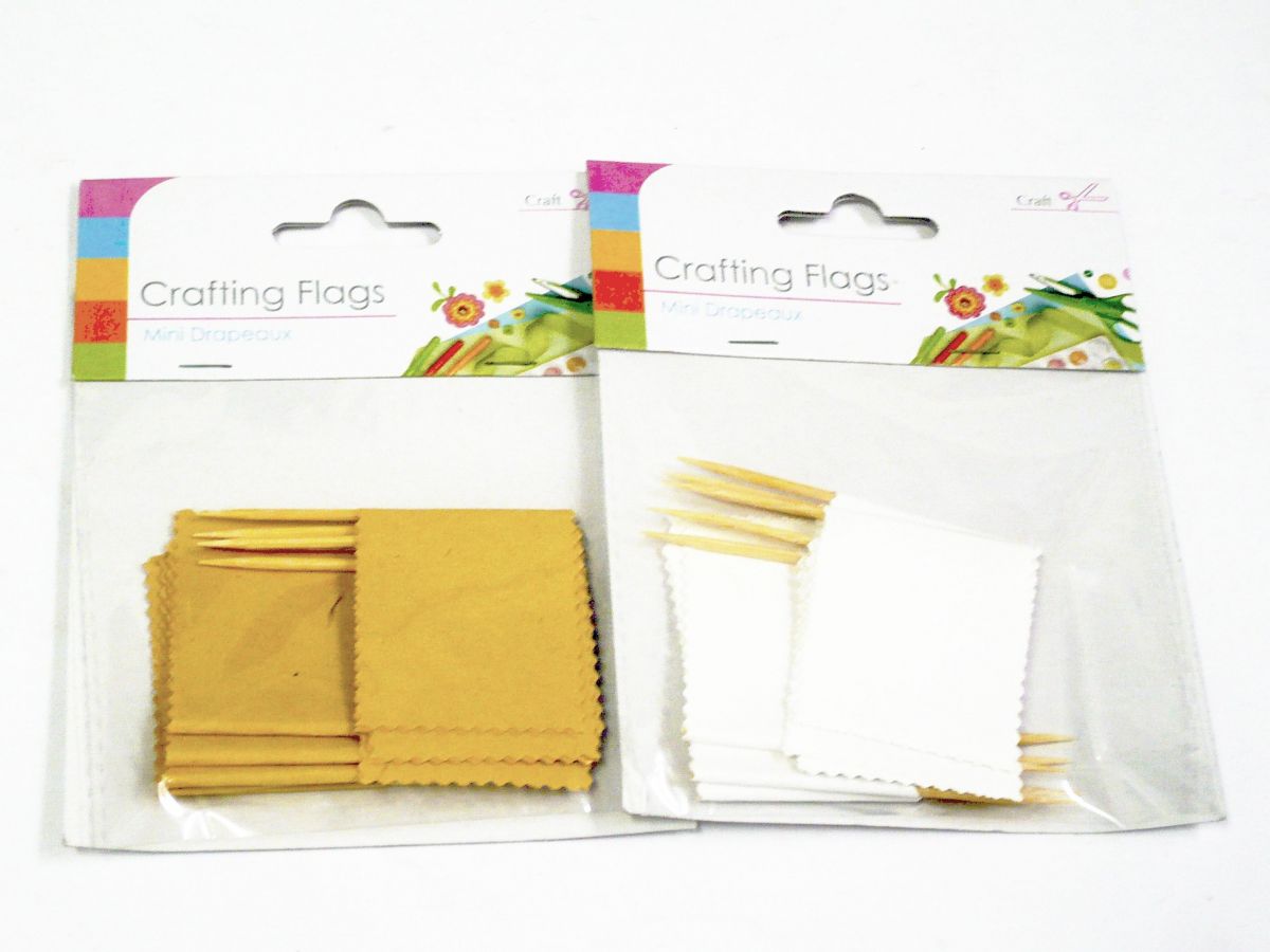 Pkt 10, mini crafting flags - 2asstd*