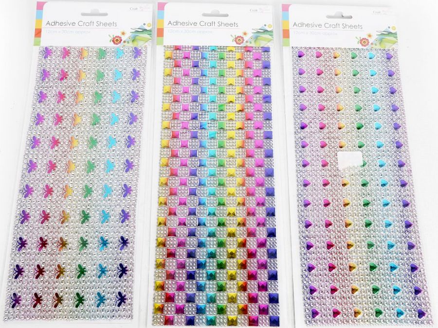 12x30cm adhesive craft sheet - 3asstd*