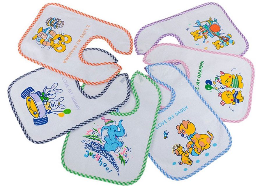 Babies velcro bib - asstd