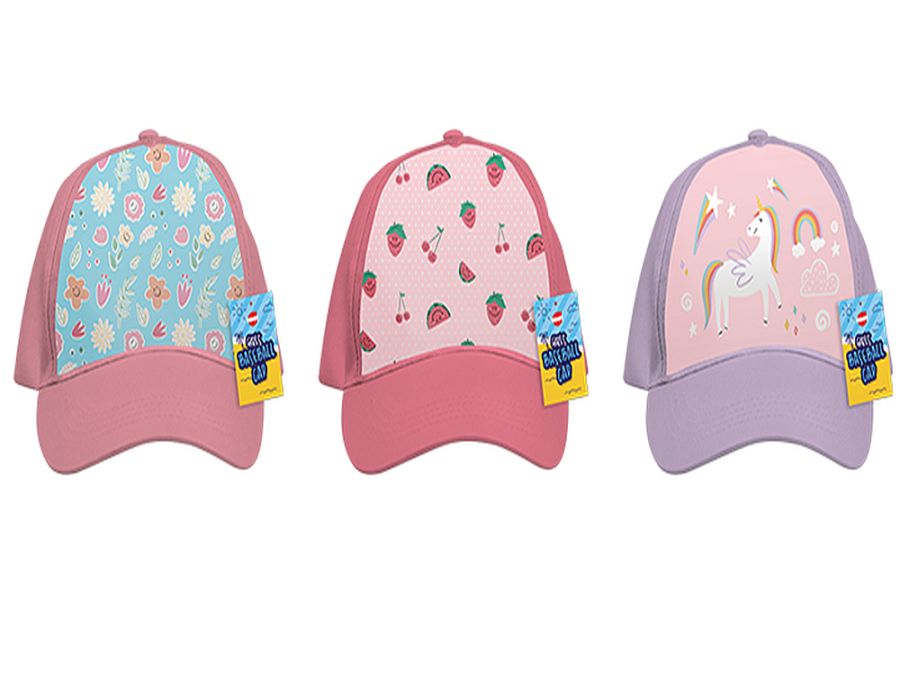 Girls baseball cap - 3asstd*