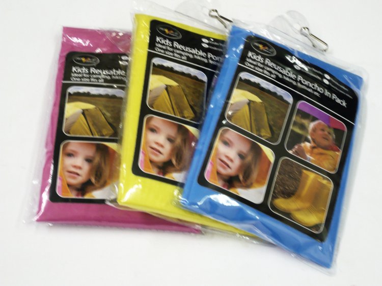 Childs reusable poncho - 3/cols*