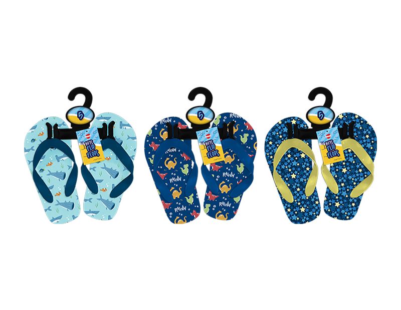 Boys printed flip flop - 3asstd.
(sizes 5-10)