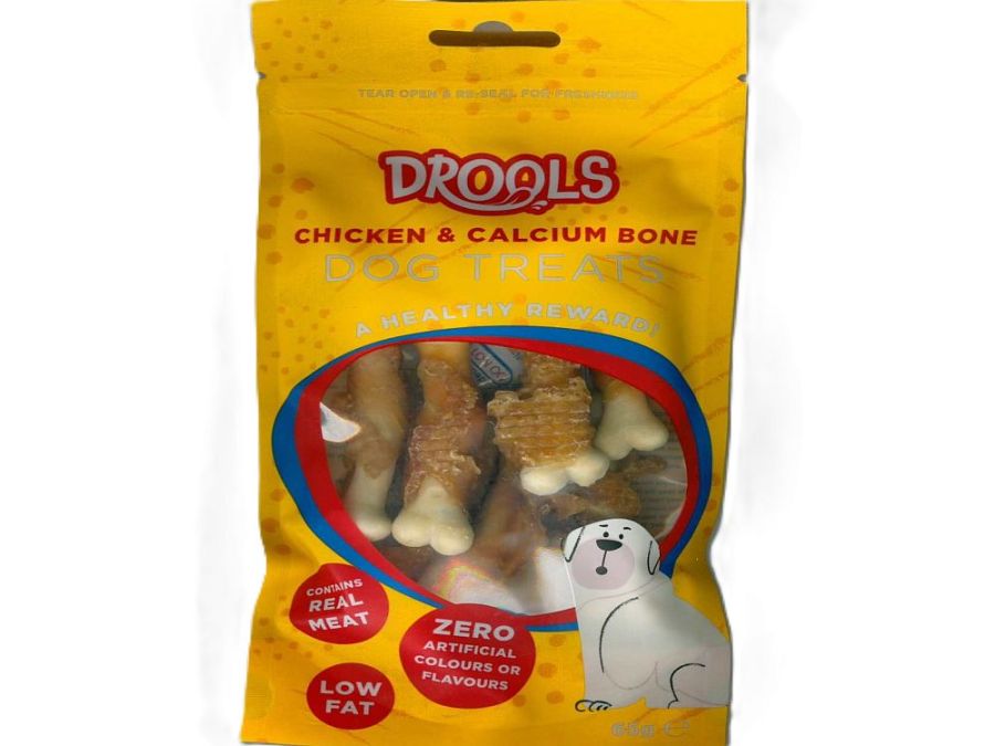 Drools dog treats (65g)
CHICKEN & CALCIUM BONE