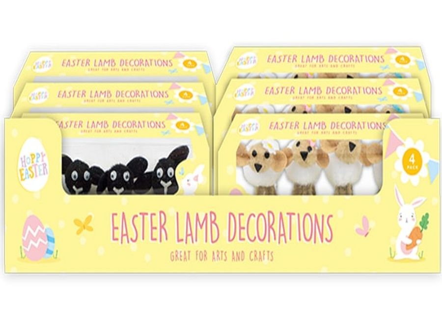 Pack 4, Easter lamb decorations - 2asstd.
